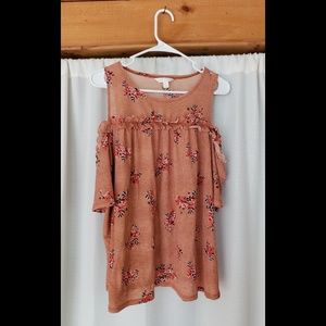 LC Lauren Conrad Cold Shoulder Top